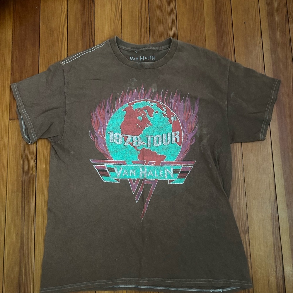 Van Halen 1979 Tour Brown T-Shirt
